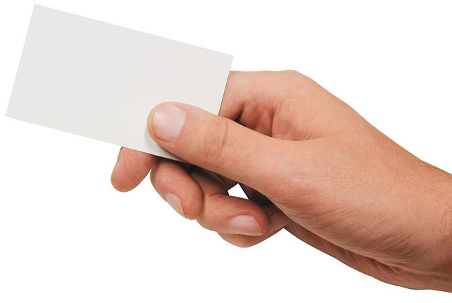 Business etiquette: business cards