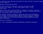 BSoD - blue screen of death