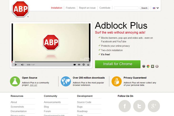 Where to download the Adblock application