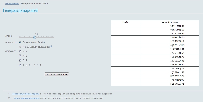 Generating passwords: useful programs