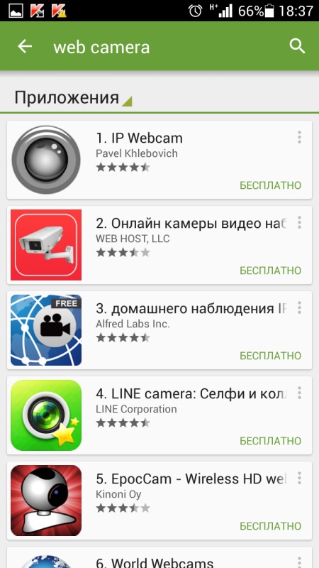 How to use the phone as a webcam via usb? Instructions for phones on android and iphone.