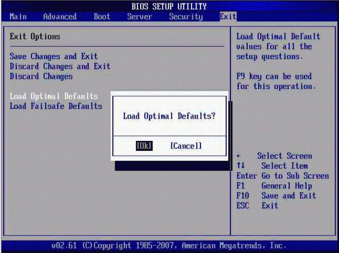 settings window