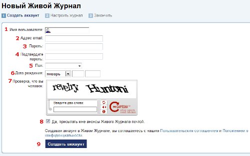 How to make LJ? Registration in LiveJournal