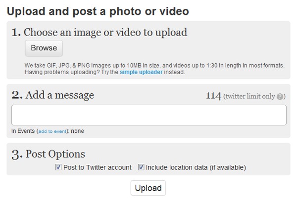 How do I upload a photo to Twitter?
