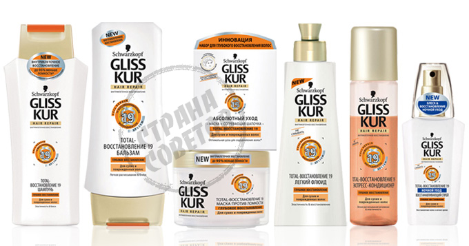 Gliss Kur Total-Recovery 19 shampoo, balm, mask, fluid, express conditioner, spray