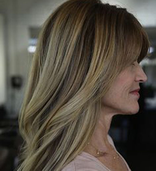 Effect of burnt hair: highlighting