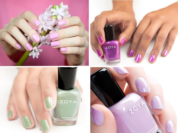 Perfect pastel manicure with varnishes Zoya Charming 2017