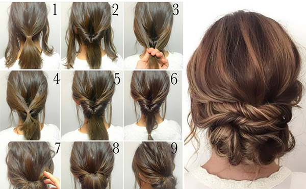 How beautiful it is to put hair in a bun for a New Year's Eve