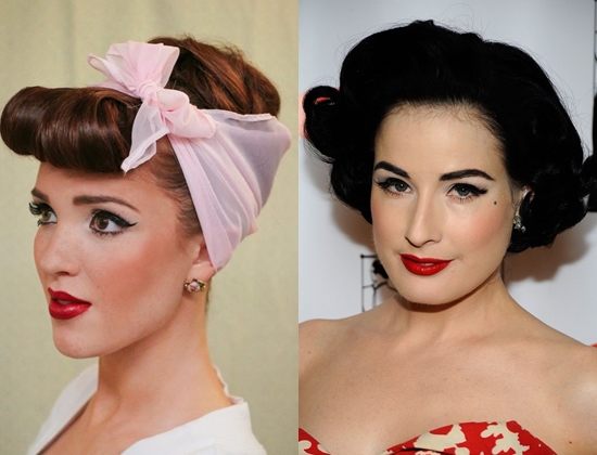 How to make a make-up in the style of pin-up: photo