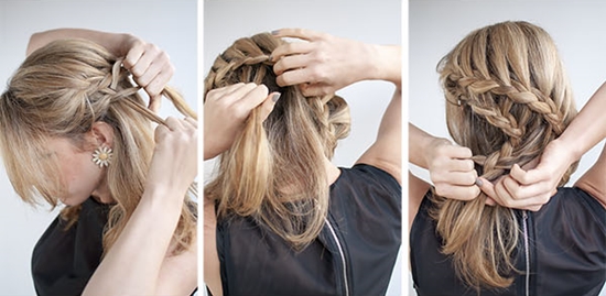 How to make an evening hairstyle for a medium length hair