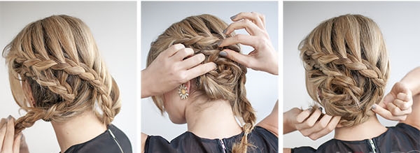 How to make an evening hairstyle for a medium length hair