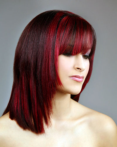 Coloring on dark hair