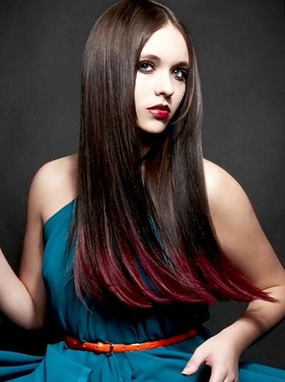 Coloring on dark hair