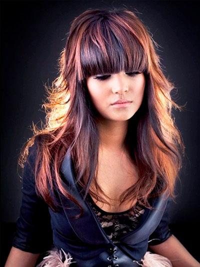 Coloring on dark hair