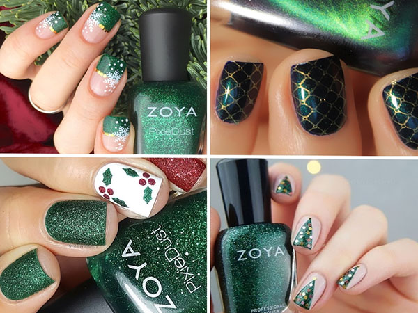 The best New Year's nail art with varnishes Zoya Enchanted