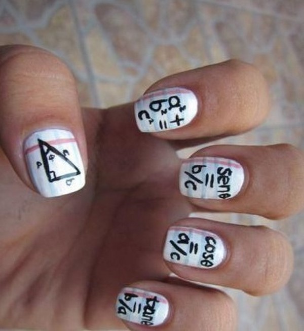 What manicure to make in school on September, 1st, a photo. Manicure ideas for Knowledge Day for pupils of 9th and 11th grades