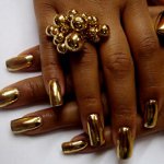 Manicure with foil Manicure with foil
