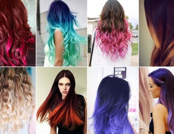Melting thin strands of dark hair