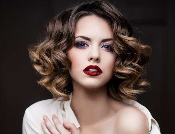 Melting thin strands of dark hair