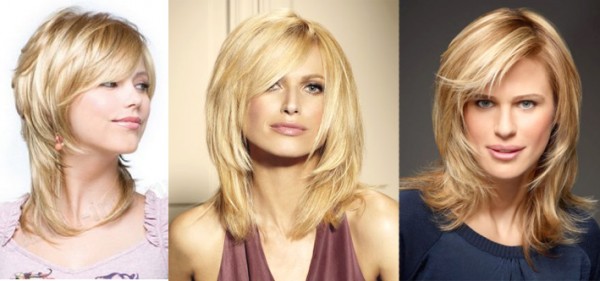 medium hair length bright hairstyles