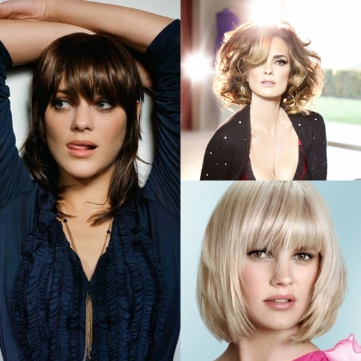 Fashionable bangs in winter 2013 for long and medium hair (photo)
