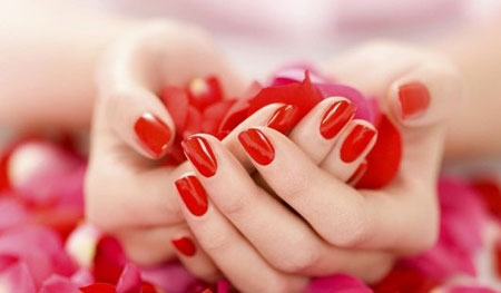 Berry and wine shades of nail polish