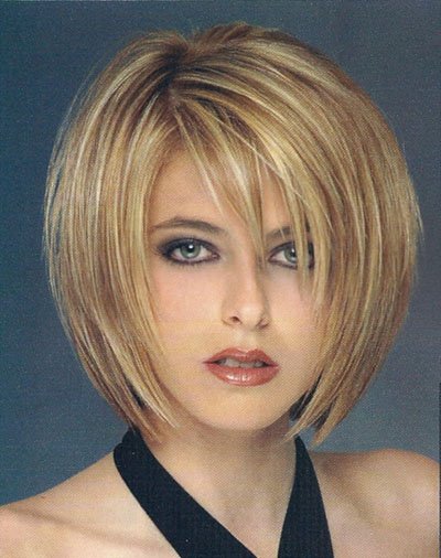 Cascade on short hair. 