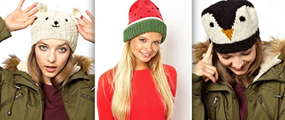 Fashionable colors of modern hats of the new season.