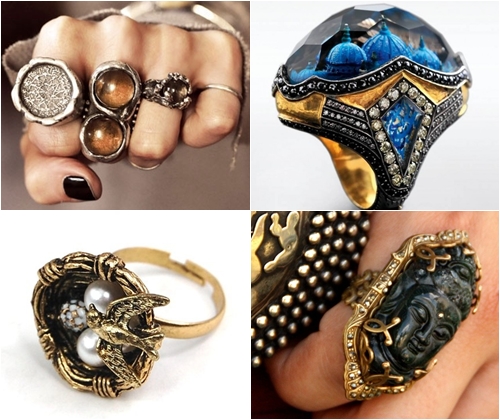 Fashionable women's rings spring-summer 2013, photo