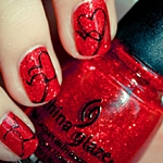 Fashionable nail design winter 2014