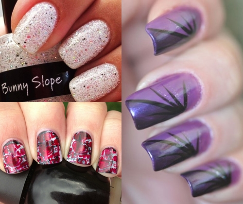 Fashionable nail design winter 2014