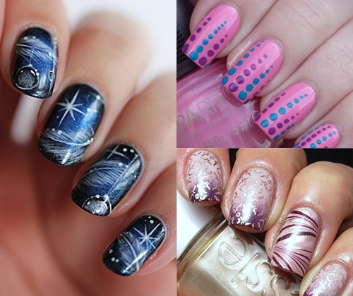 Fashionable nail design winter 2014