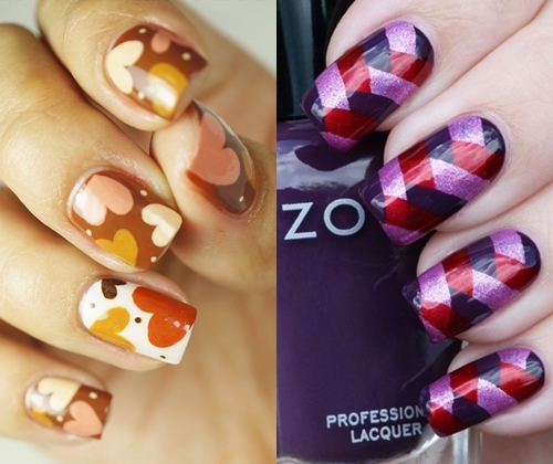 Fashionable nail design winter 2014