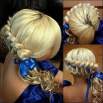 New Year's hair with braids New Year's hair with braids