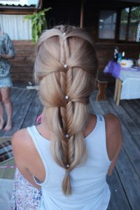 New Year's hair with braids New Year's hair with braids