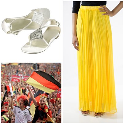 The outfit of the football fan of the German national team