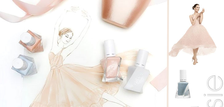 Pastel manicure: a collection of varnishes Essie Gel Couture Ballet Nudes 2017