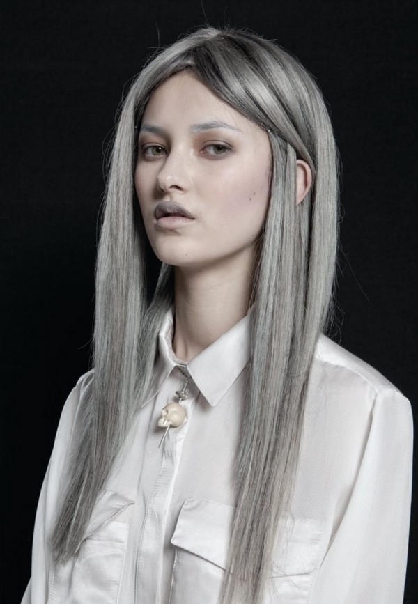Ashy hair color