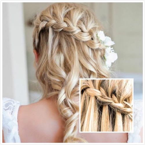 Hairstyles on the prom: long hair