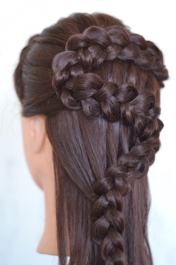 Braid braid on medium hair with a photo