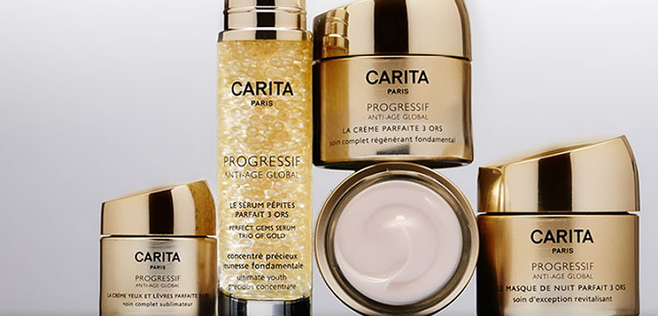 Secrets of youth: anti-aging novelties Carita Trio of Gold
