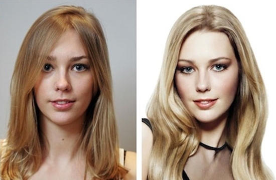 Technique of 3D hair coloring: before and after photos