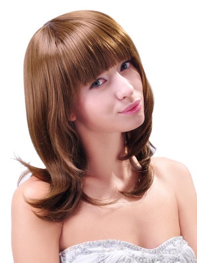 Beautiful styling on medium hair