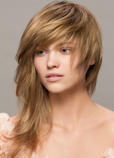 Beautiful styling on medium hair