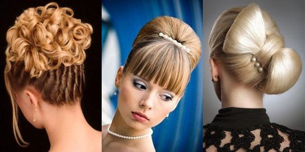 Ideas of evening hairstyles with your hands on medium hair