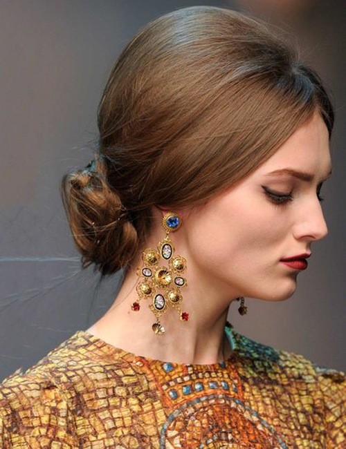 Evening hair styling for short