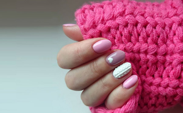Knitted manicure - a stylish winter trend