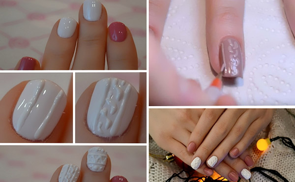 Knitted manicure - a stylish winter trend
