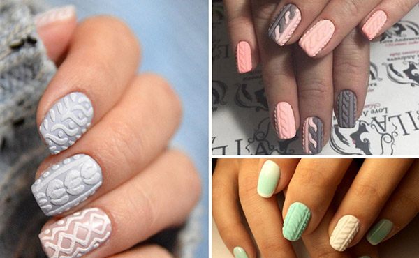 Knitted manicure - a stylish winter trend