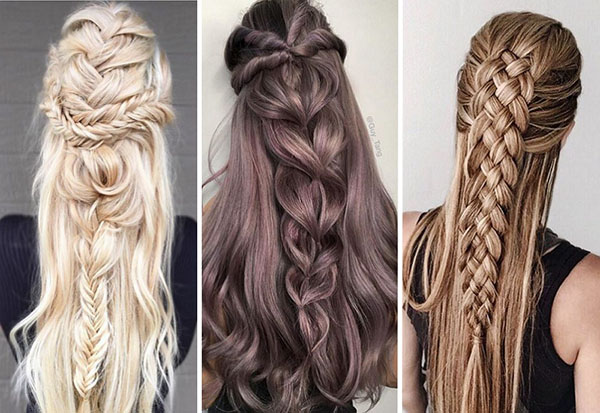 Wreaths and braids: feminine hairstyles for the New Year